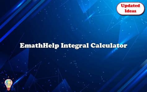 Integral calculator emathhelp. Things To Know About Integral calculator emathhelp. 